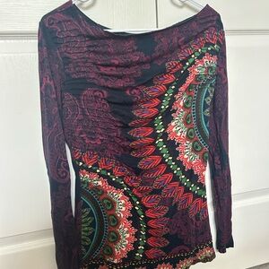 Colorful Patterned Women's Top